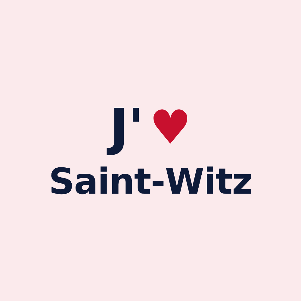 Magnet personnalisé Saint-Witz — design J'aime Saint-Witz