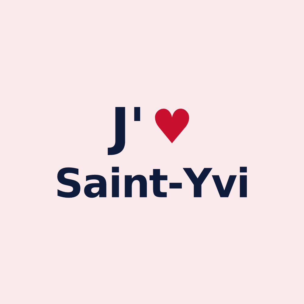 Magnet personnalisé Saint-Yvi — design J'aime Saint-Yvi