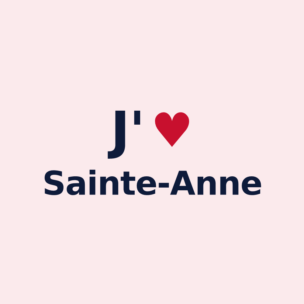 Magnet personnalisé Sainte-Anne — design J'aime Sainte-Anne