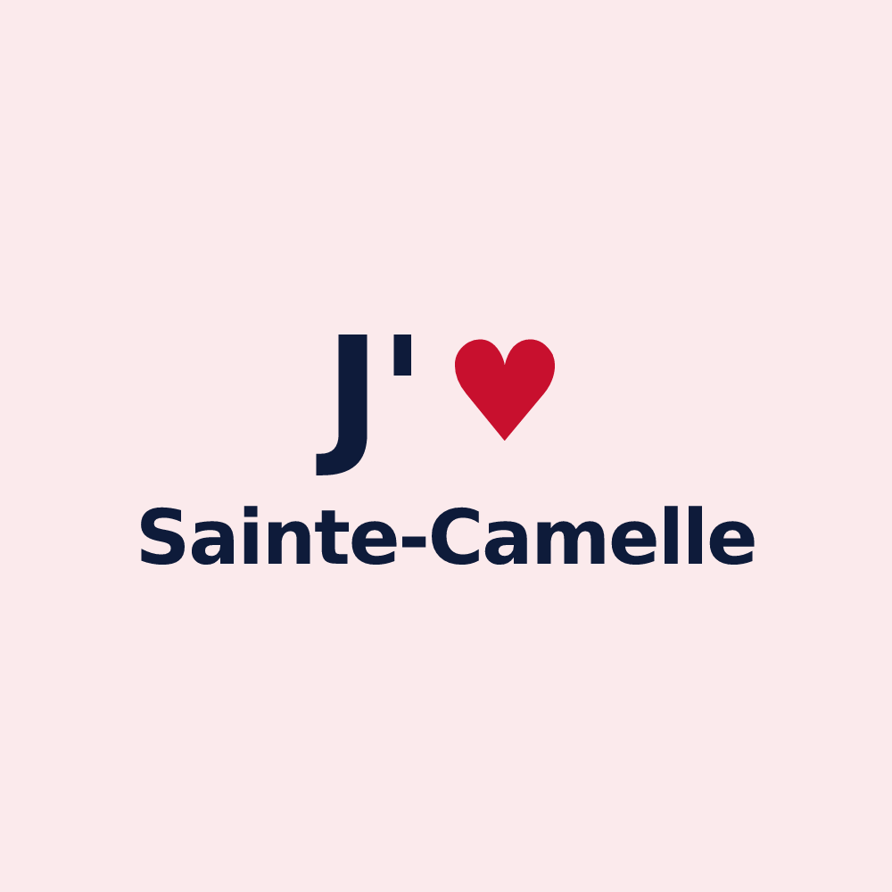 Magnet personnalisé Sainte-Camelle — design J'aime Sainte-Camelle
