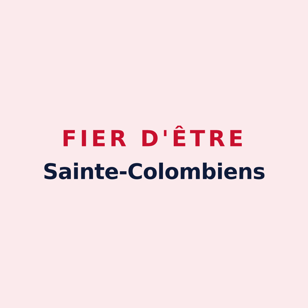 Magnet « Fier d'être Sainte-Colombiens » — design pour Sainte-Colombe