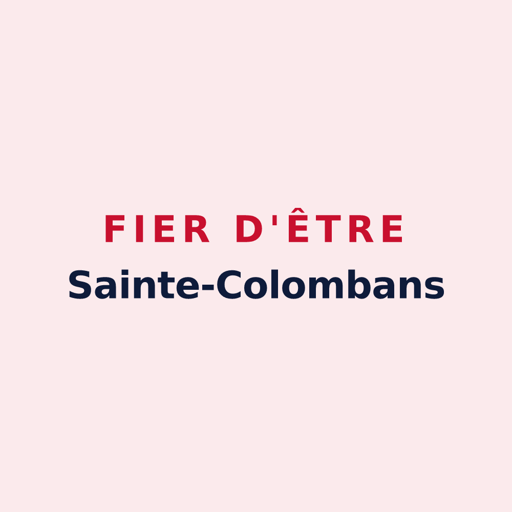 Magnet « Fier d'être Sainte-Colombans » — design pour Sainte-Colombe-la-Commanderie