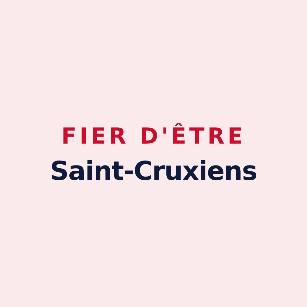 Magnet « Fier d'être Saint-Cruxiens » — design pour Sainte-Croix-du-Verdon