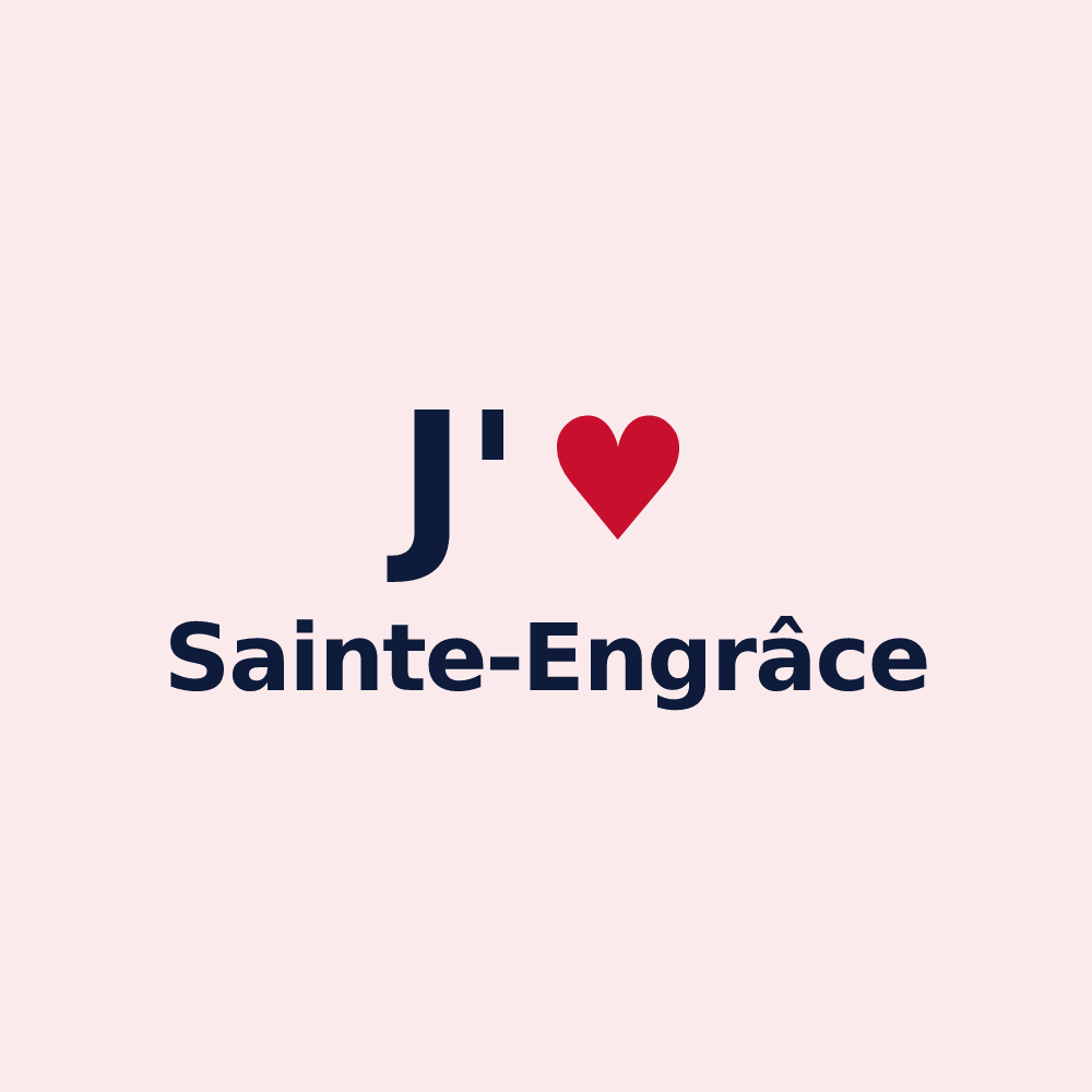 Magnet personnalisé Sainte-Engrâce — design J'aime Sainte-Engrâce
