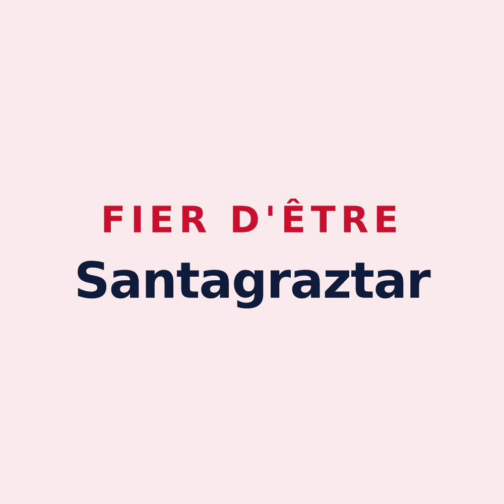 Magnet « Fier d'être Santagraztar » — design pour Sainte-Engrâce