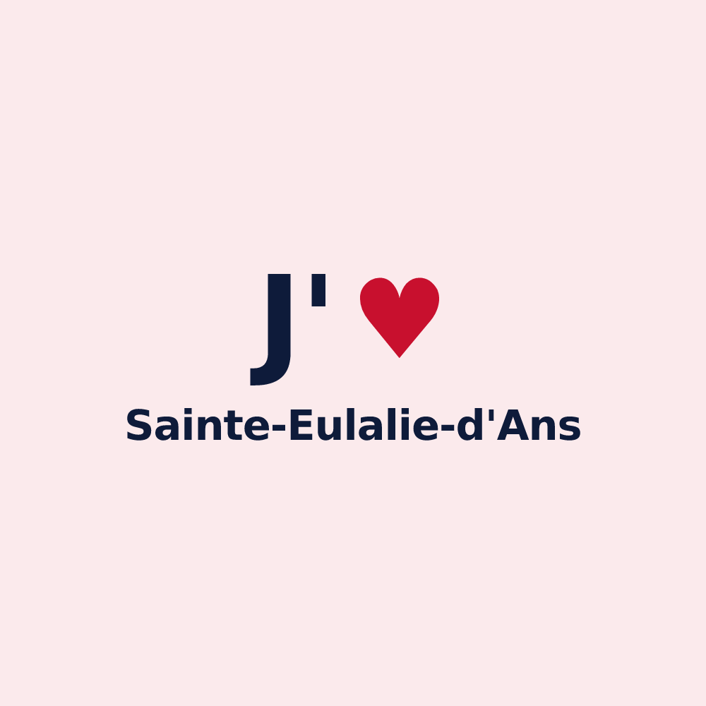 Magnet personnalisé Sainte-Eulalie-d'Ans — design J'aime Sainte-Eulalie-d'Ans