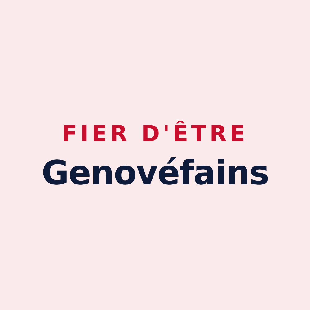 Magnet « Fier d'être Genovéfains » — design pour Sainte-Geneviève