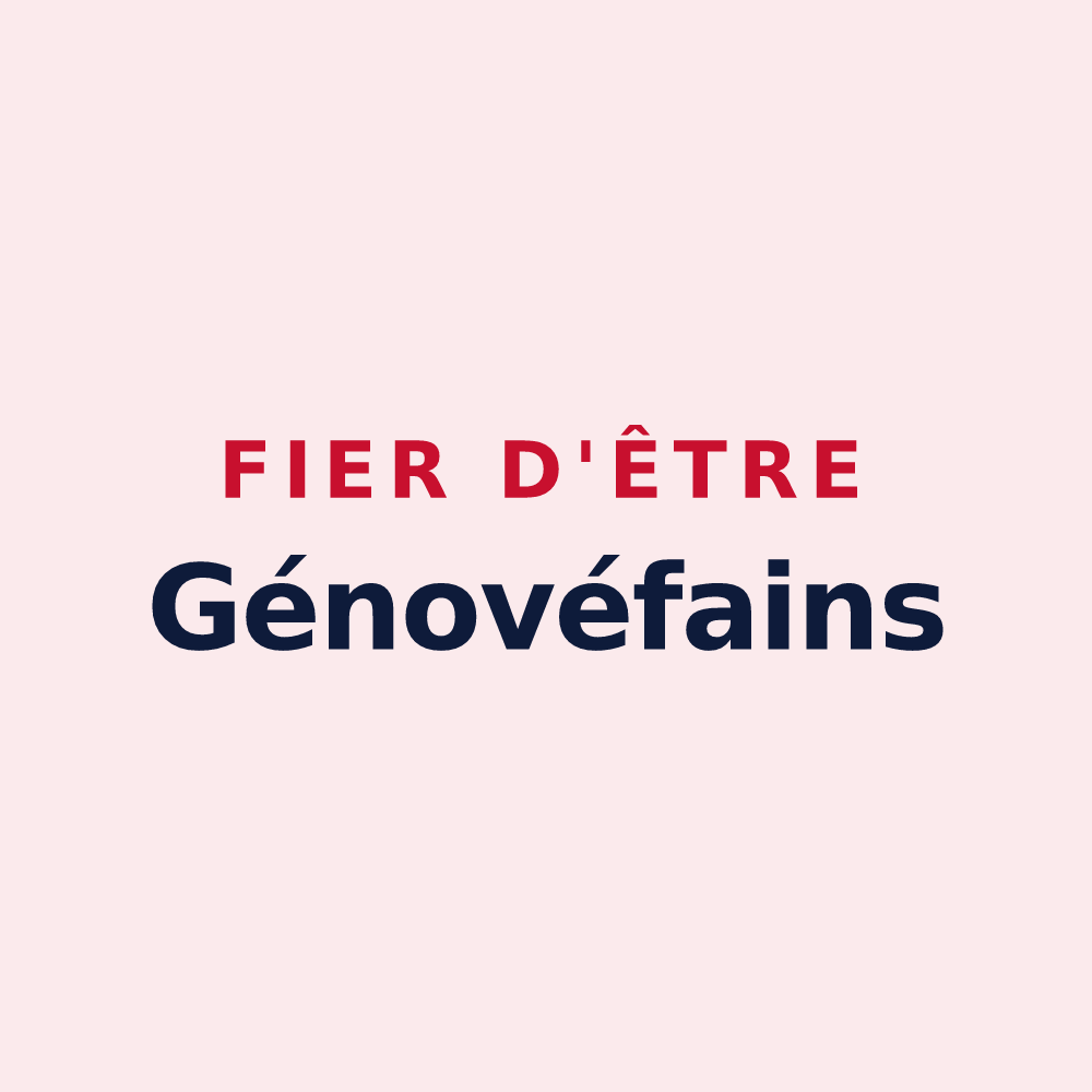 Magnet « Fier d'être Génovéfains » — design pour Sainte-Geneviève
