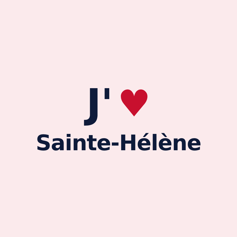 Magnet personnalisé Sainte-Hélène — design J'aime Sainte-Hélène