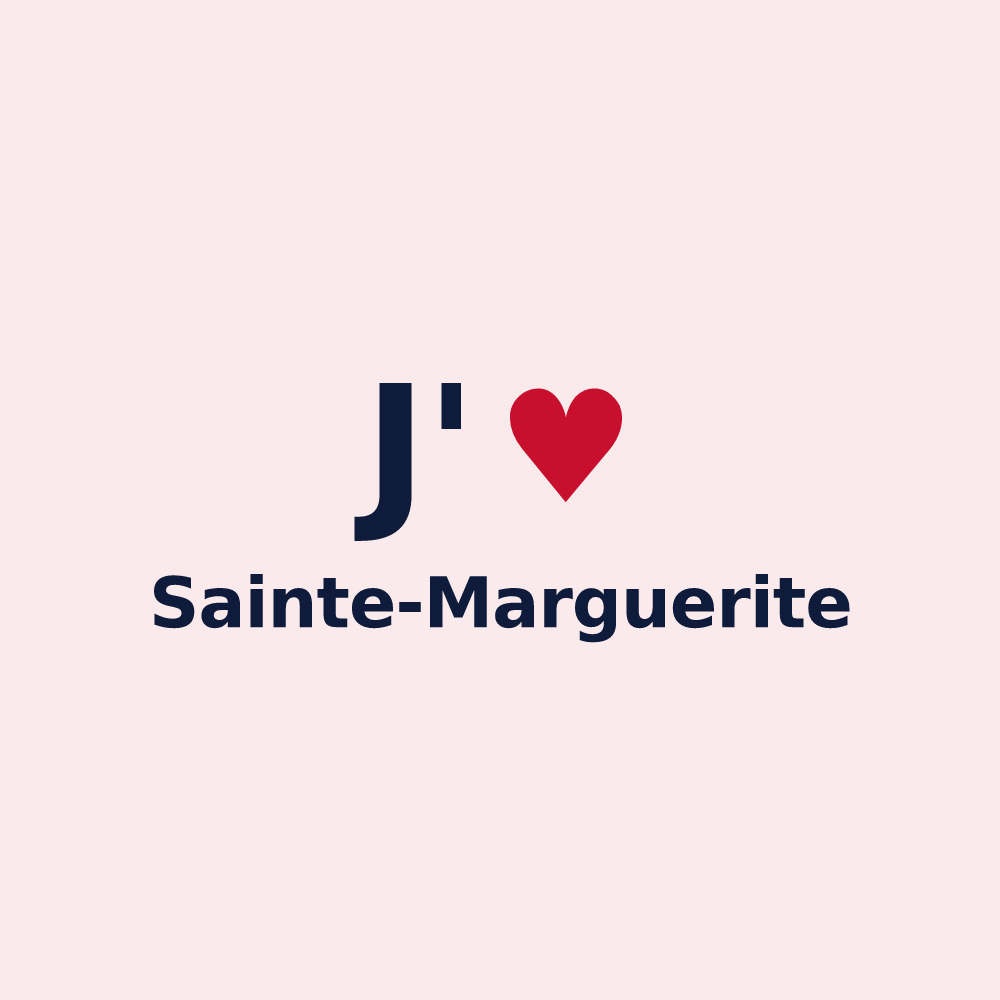 Magnet personnalisé Sainte-Marguerite — design J'aime Sainte-Marguerite