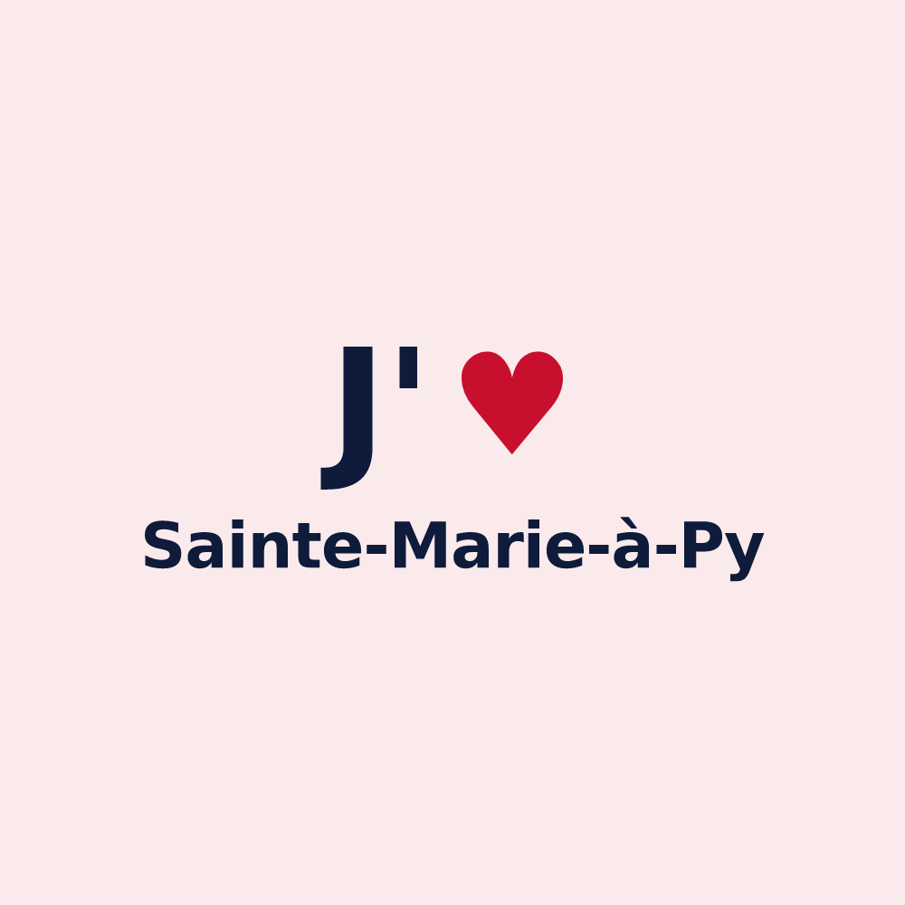 Magnet personnalisé Sainte-Marie-à-Py — design J'aime Sainte-Marie-à-Py