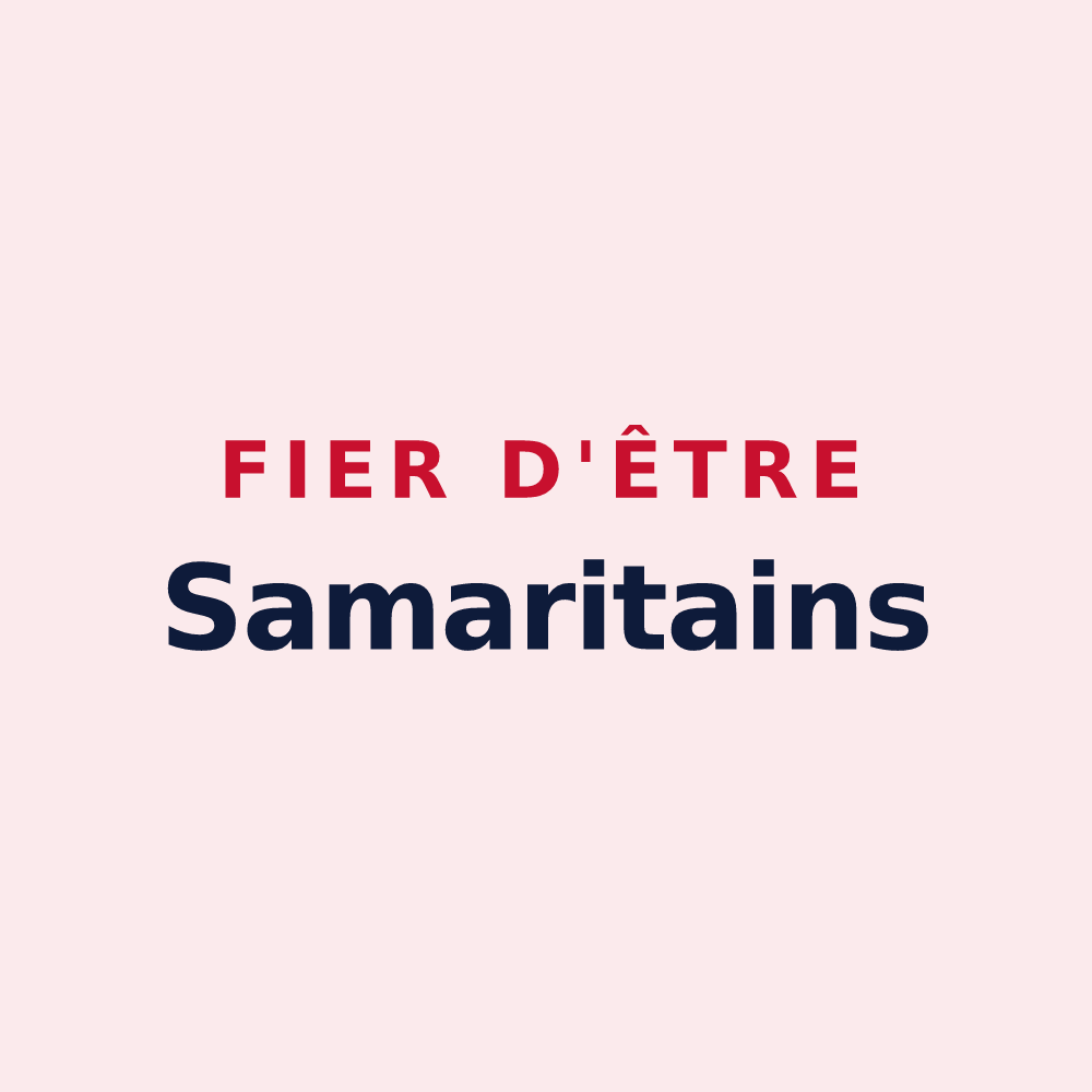 Magnet « Fier d'être Samaritains » — design pour Sainte-Marie-Lapanouze