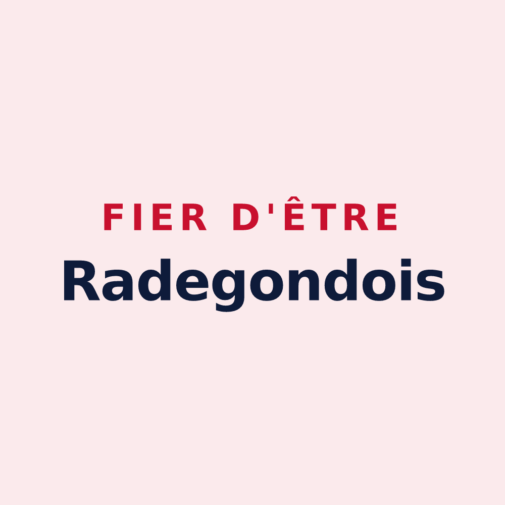 Magnet « Fier d'être Radegondois » — design pour Sainte-Radegonde