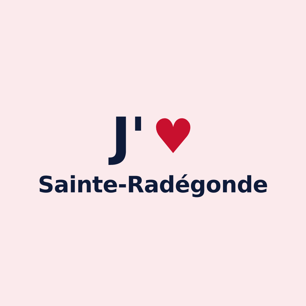 Magnet personnalisé Sainte-Radégonde — design J'aime Sainte-Radégonde