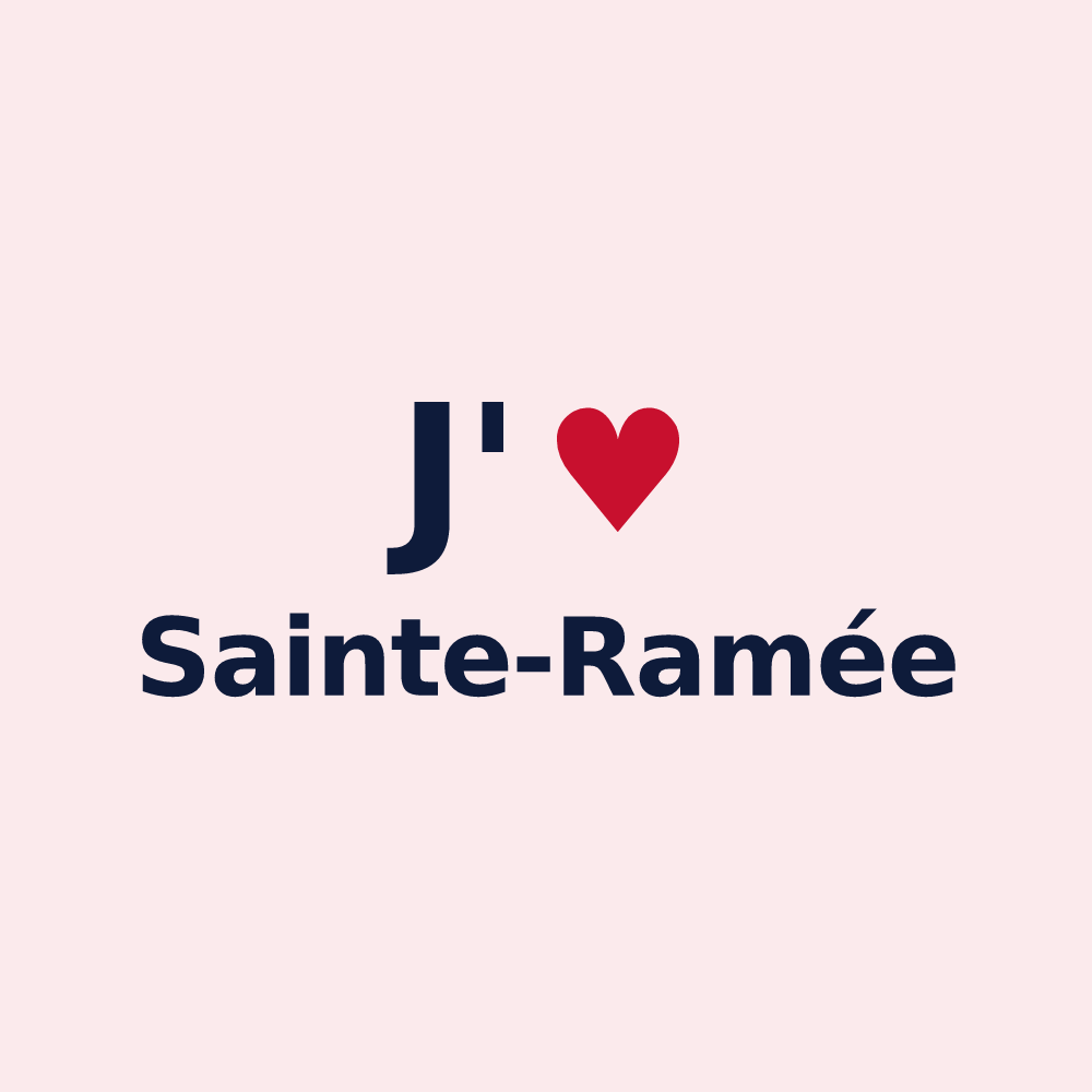 Magnet personnalisé Sainte-Ramée — design J'aime Sainte-Ramée