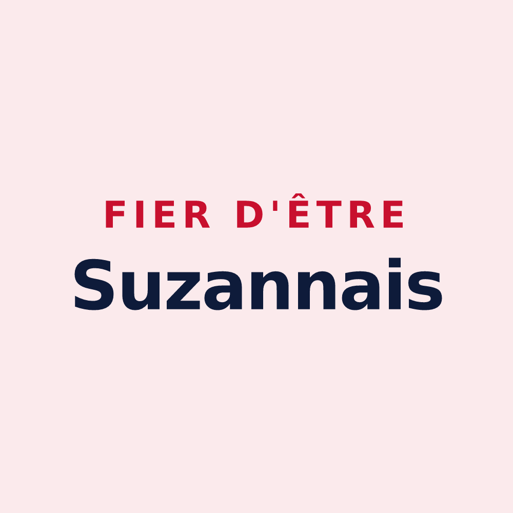 Magnet « Fier d'être Suzannais » — design pour Sainte-Suzanne-et-Chammes