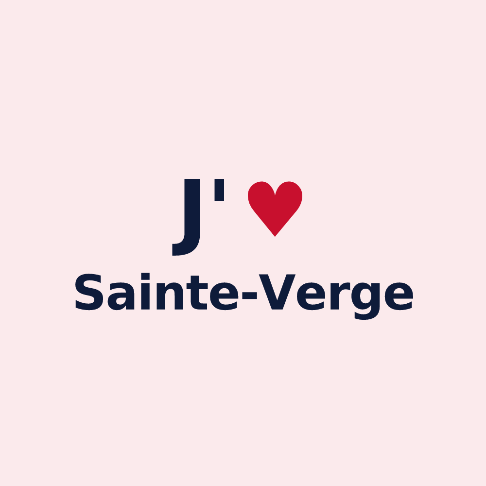 Magnet personnalisé Sainte-Verge — design J'aime Sainte-Verge