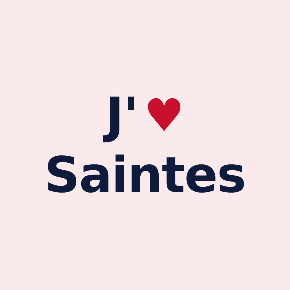 Magnet personnalisé Saintes — design J'aime Saintes