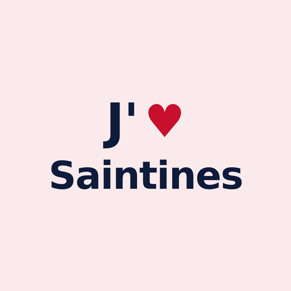 Magnet personnalisé Saintines — design J'aime Saintines