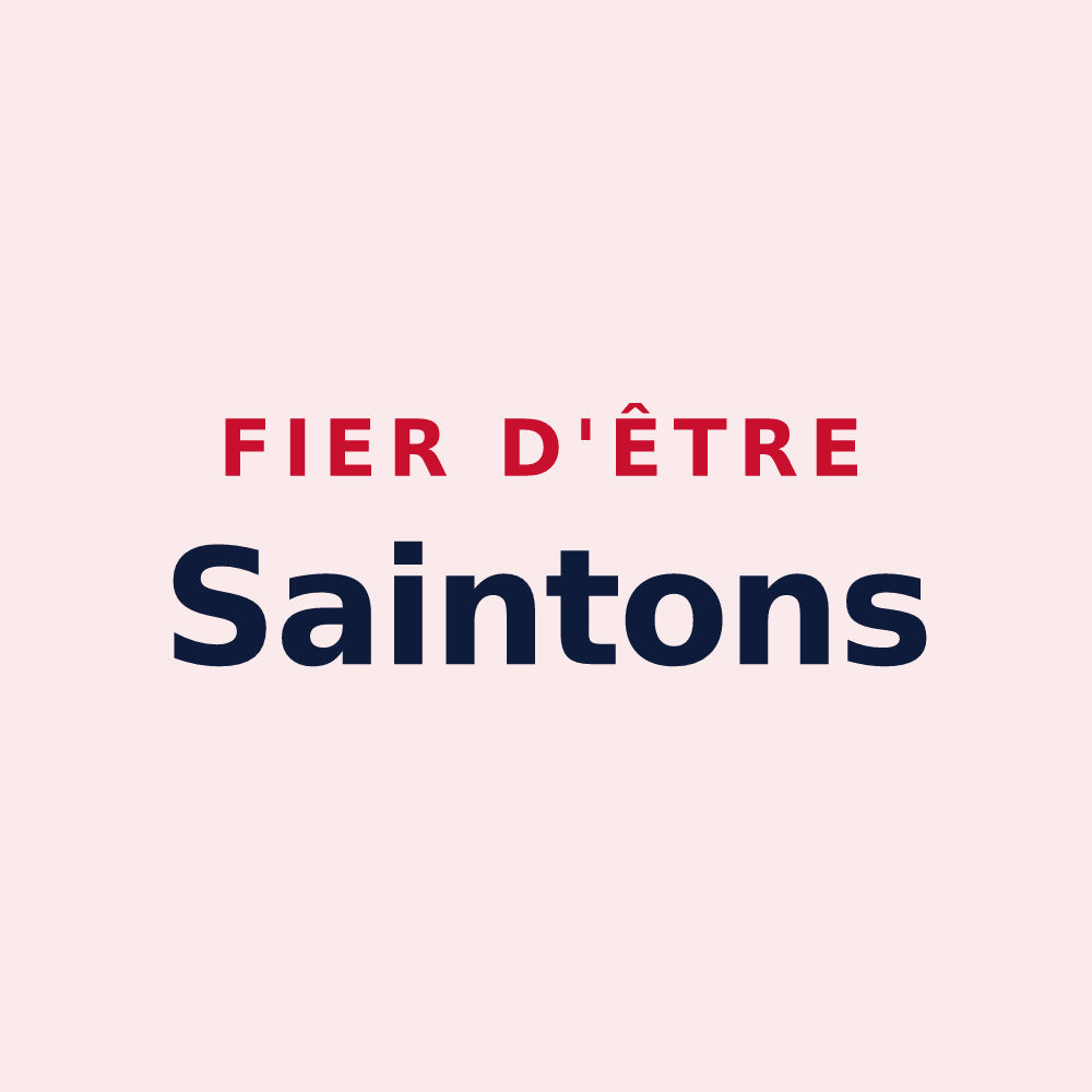 Magnet « Fier d'être Saintons » — design pour Saints-en-Puisaye