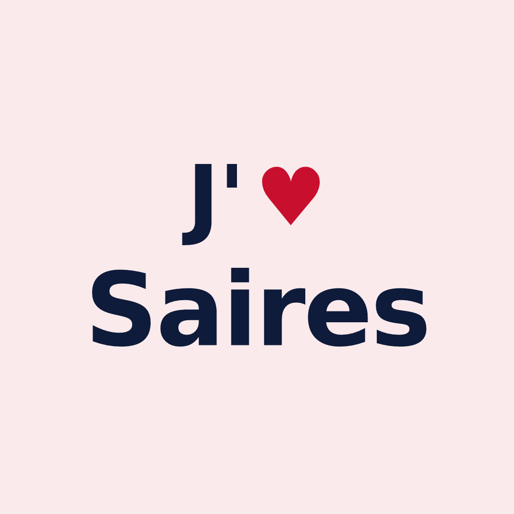 Magnet personnalisé Saires — design J'aime Saires