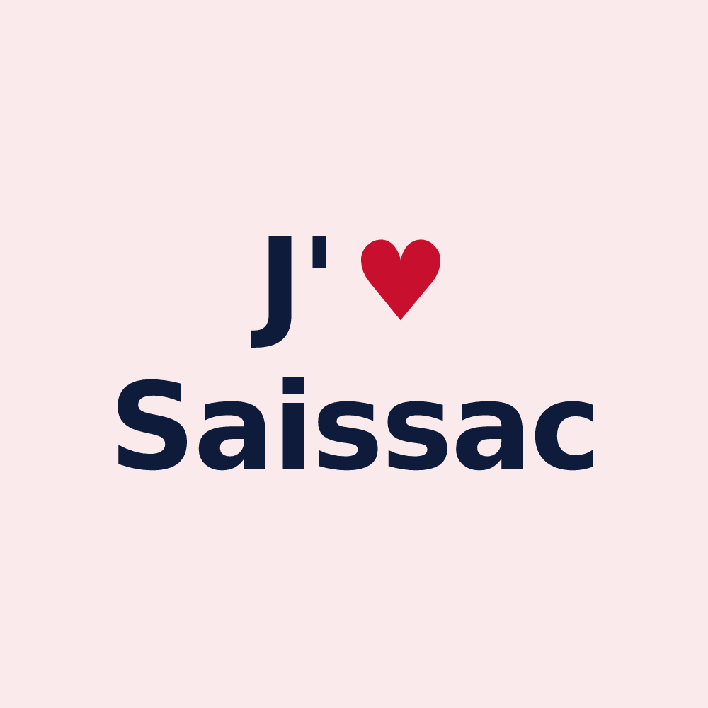 Magnet personnalisé Saissac — design J'aime Saissac