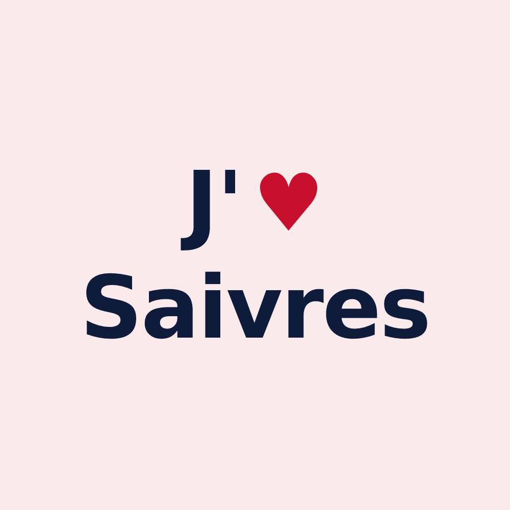Magnet personnalisé Saivres — design J'aime Saivres