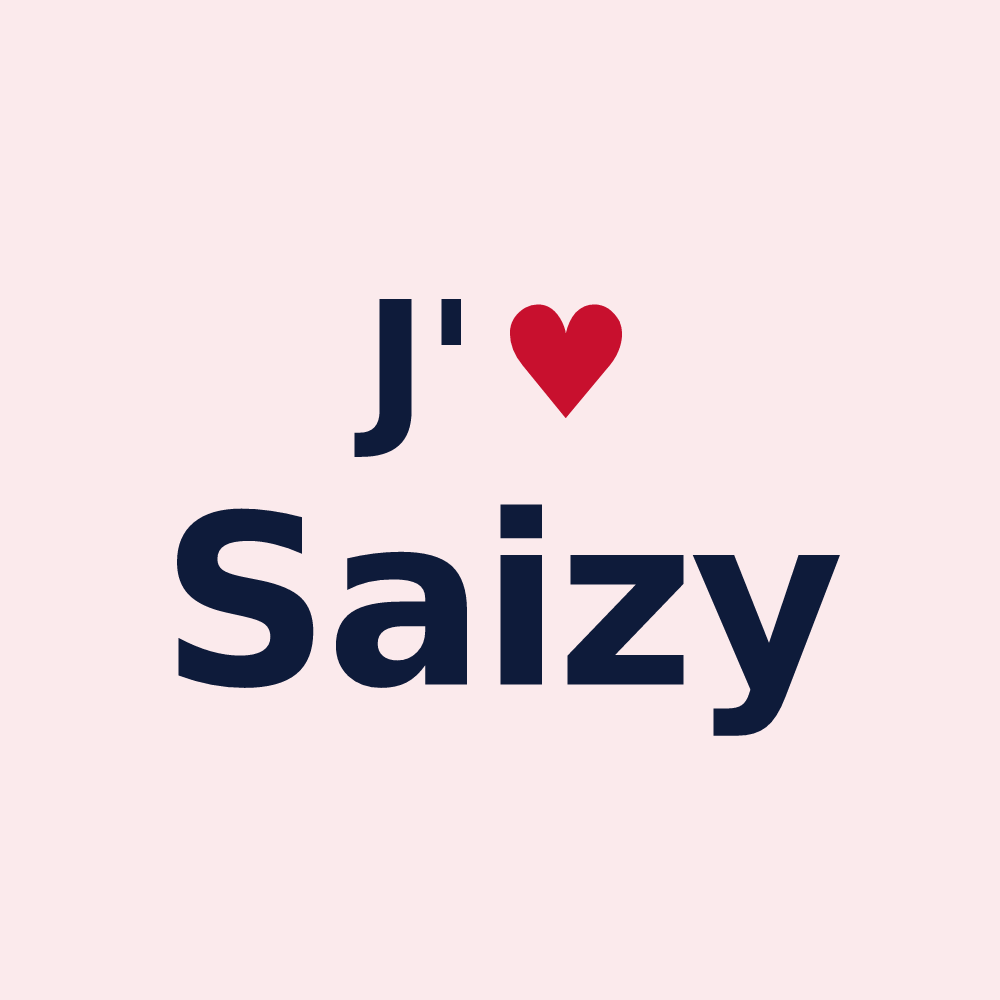 Magnet personnalisé Saizy — design J'aime Saizy