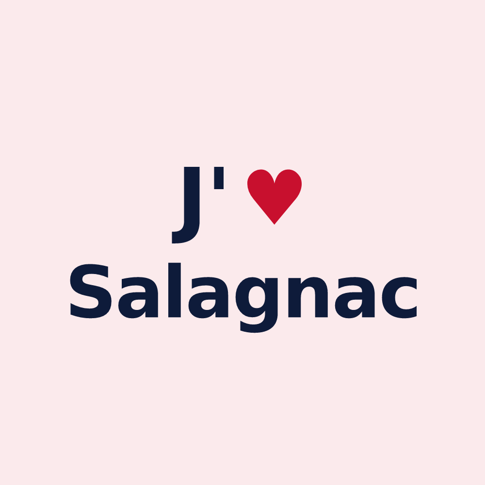 Magnet personnalisé Salagnac — design J'aime Salagnac