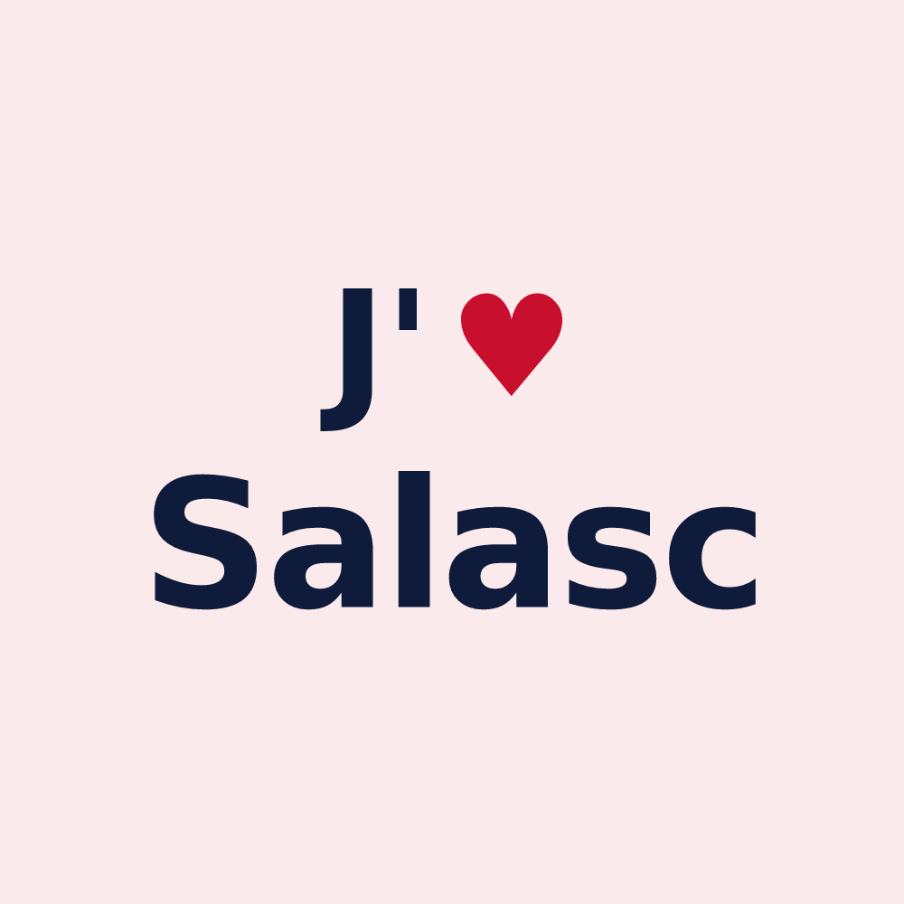 Magnet personnalisé Salasc — design J'aime Salasc