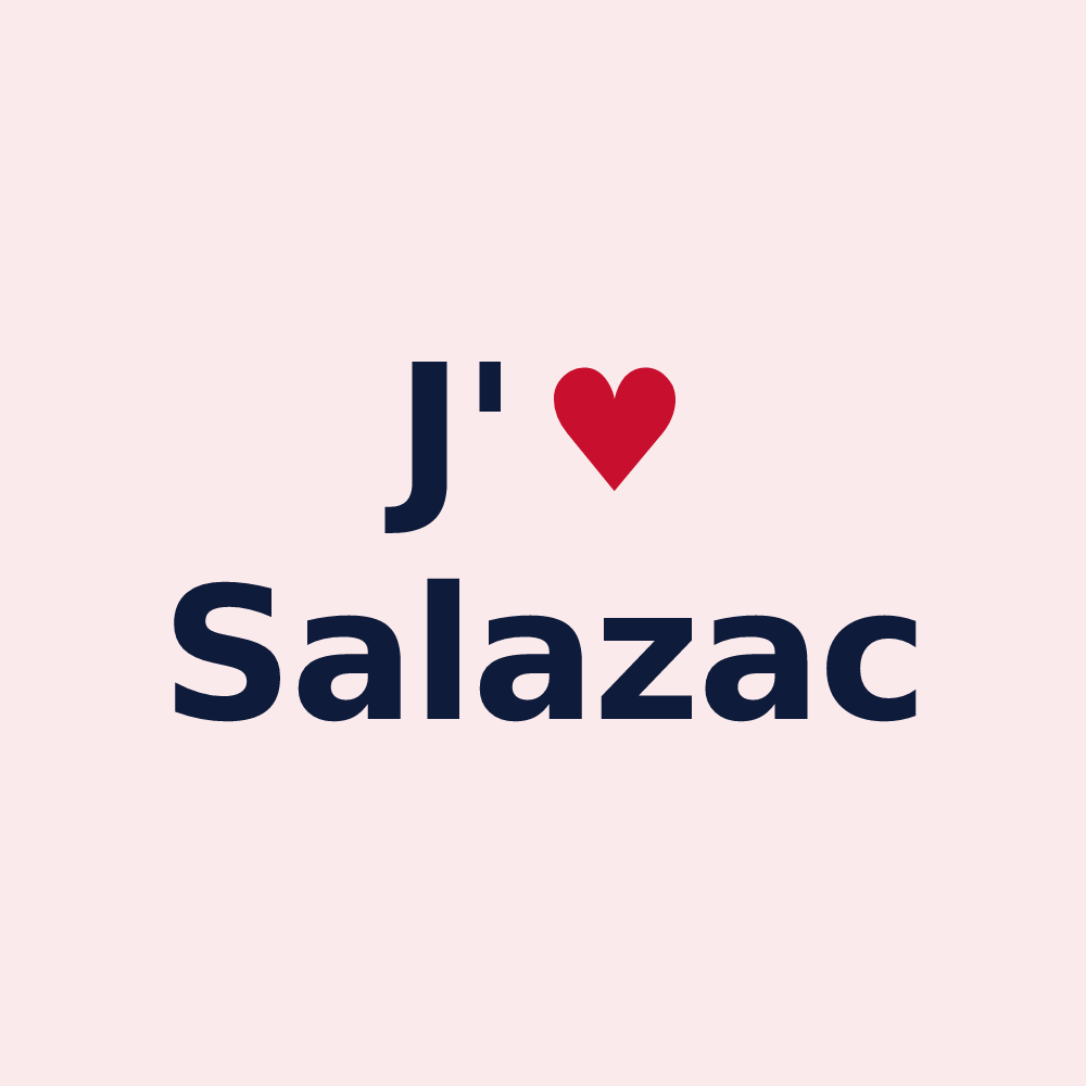 Magnet personnalisé Salazac — design J'aime Salazac