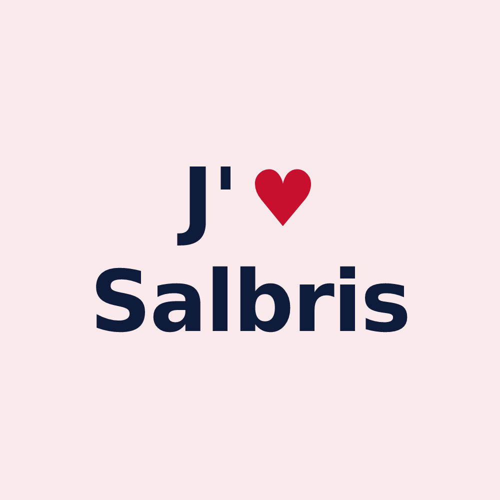 Magnet personnalisé Salbris — design J'aime Salbris