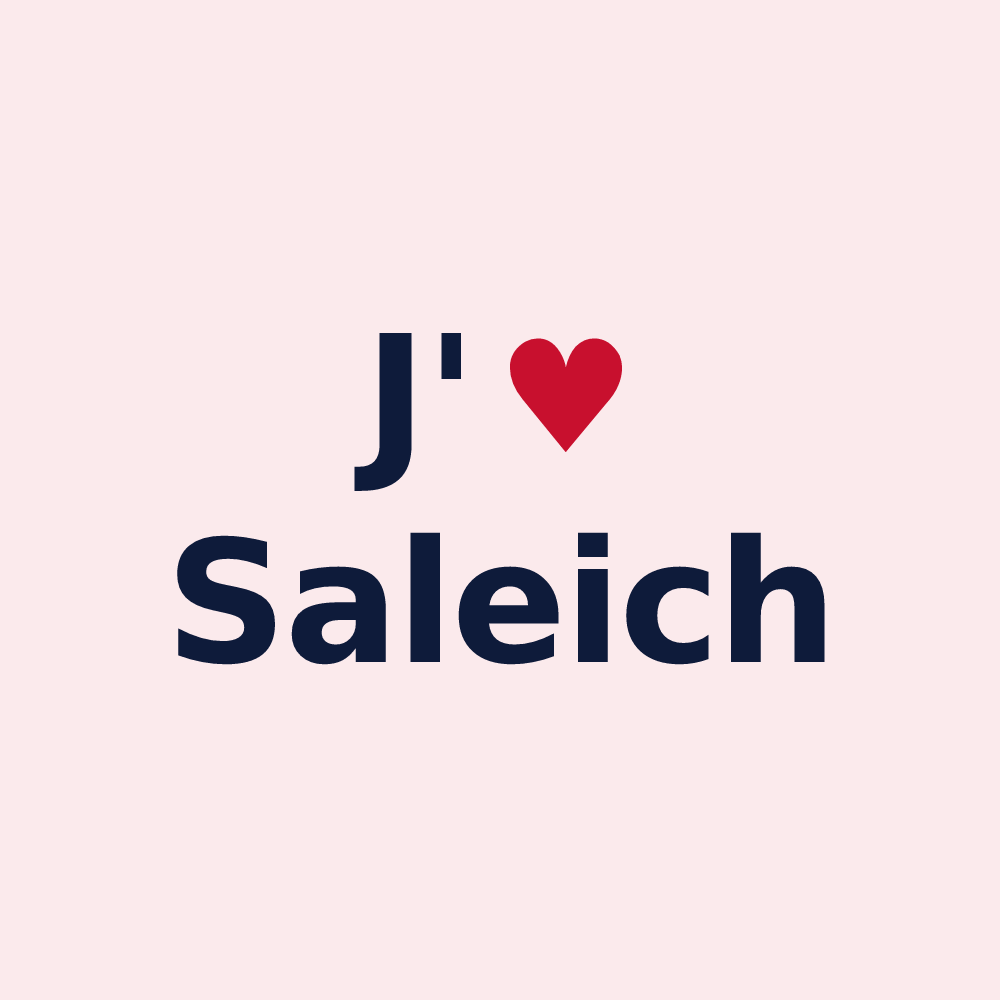 Magnet personnalisé Saleich — design J'aime Saleich