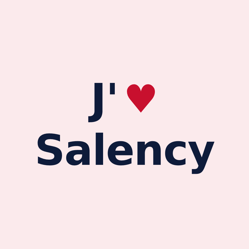 Magnet personnalisé Salency — design J'aime Salency