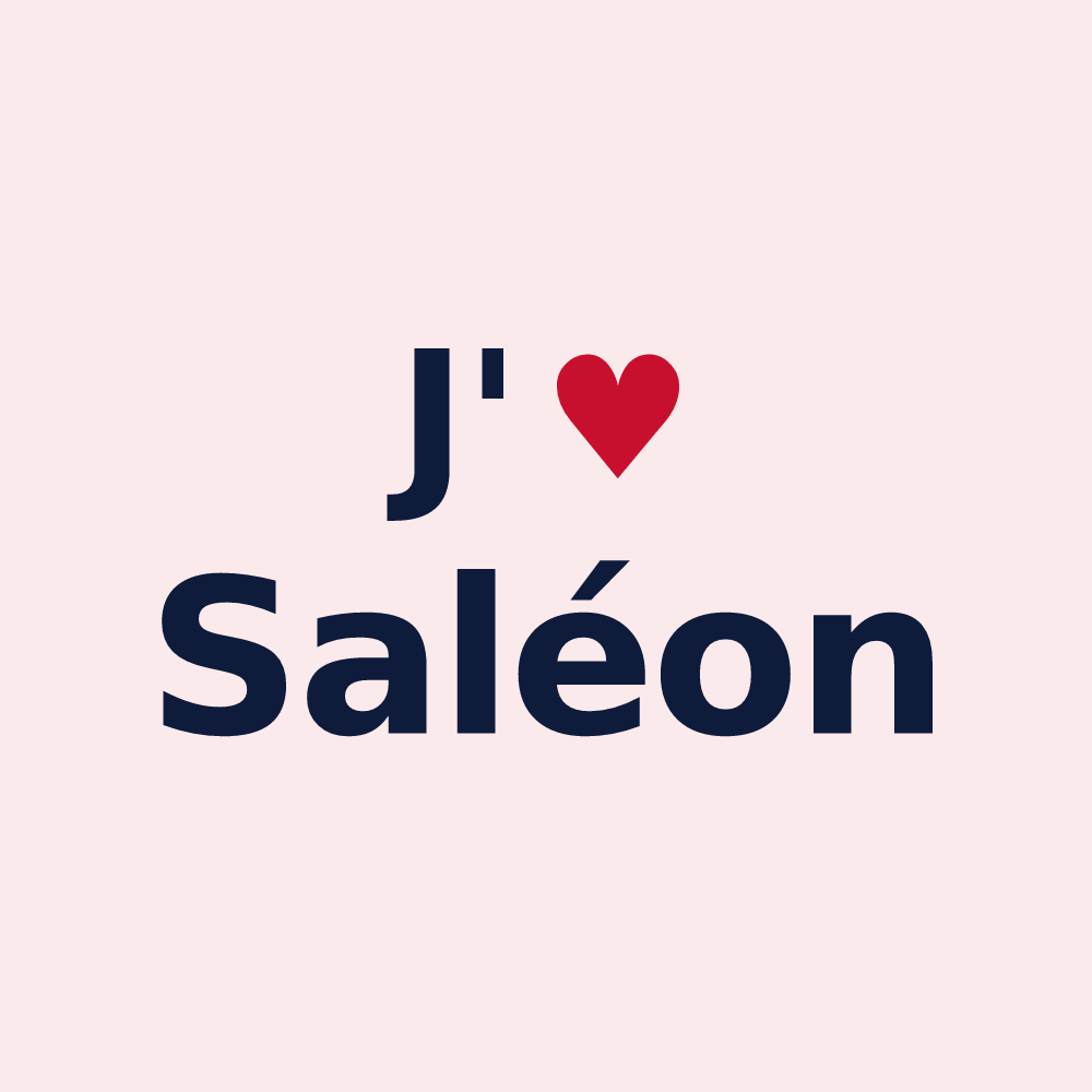 Magnet personnalisé Saléon — design « J'aime Saléon » imprimé sur le magnet