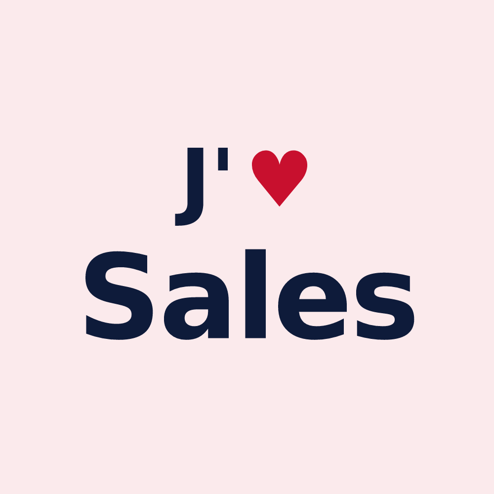 Magnet personnalisé Sales — design J'aime Sales