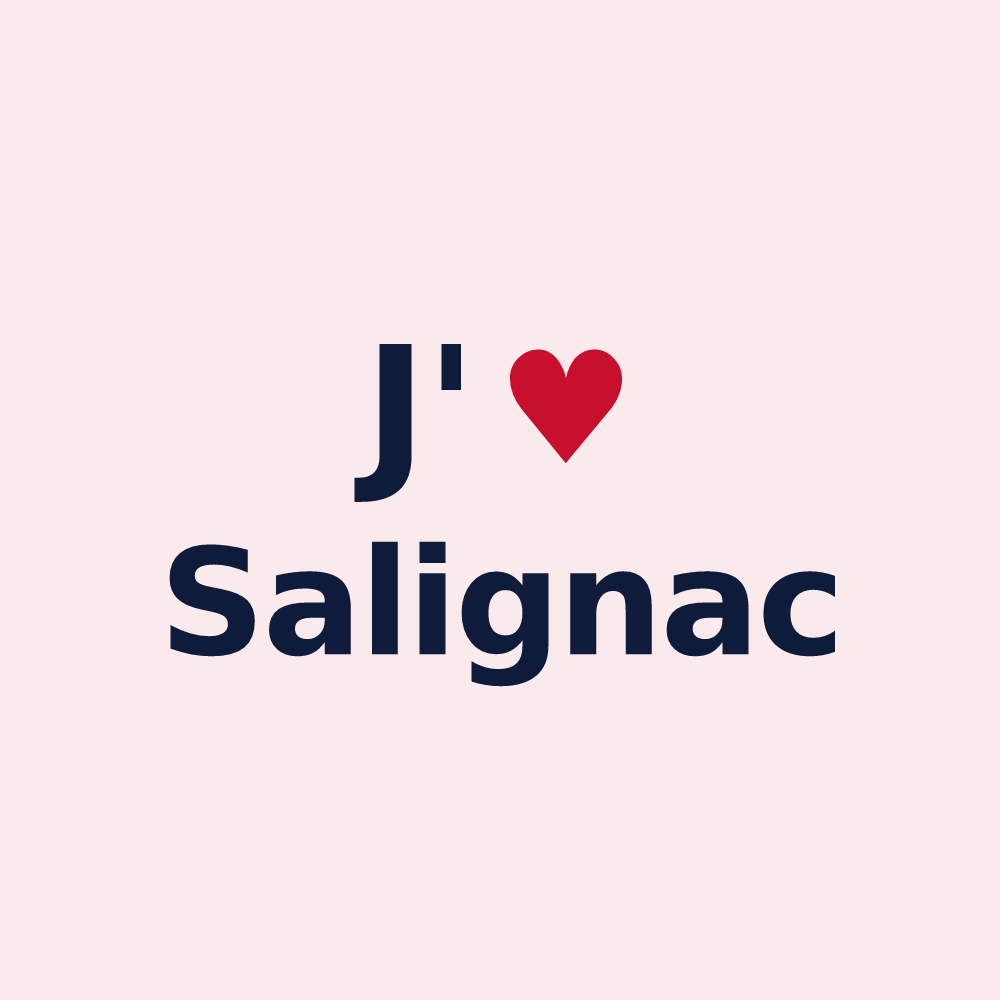 Magnet personnalisé Salignac — design J'aime Salignac