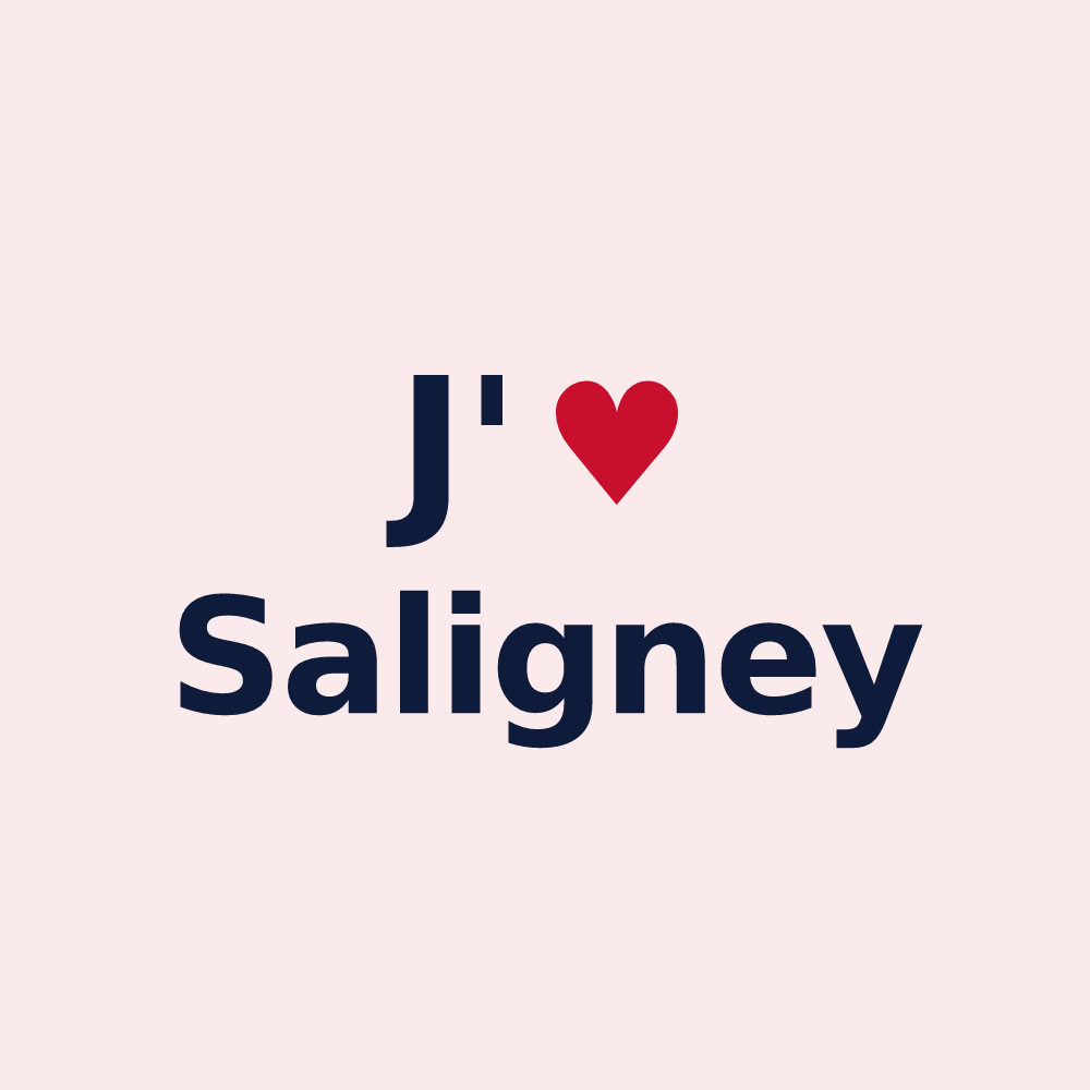 Magnet personnalisé Saligney — design J'aime Saligney