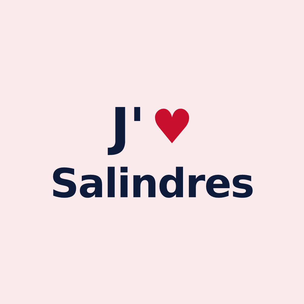 Magnet personnalisé Salindres — design J'aime Salindres