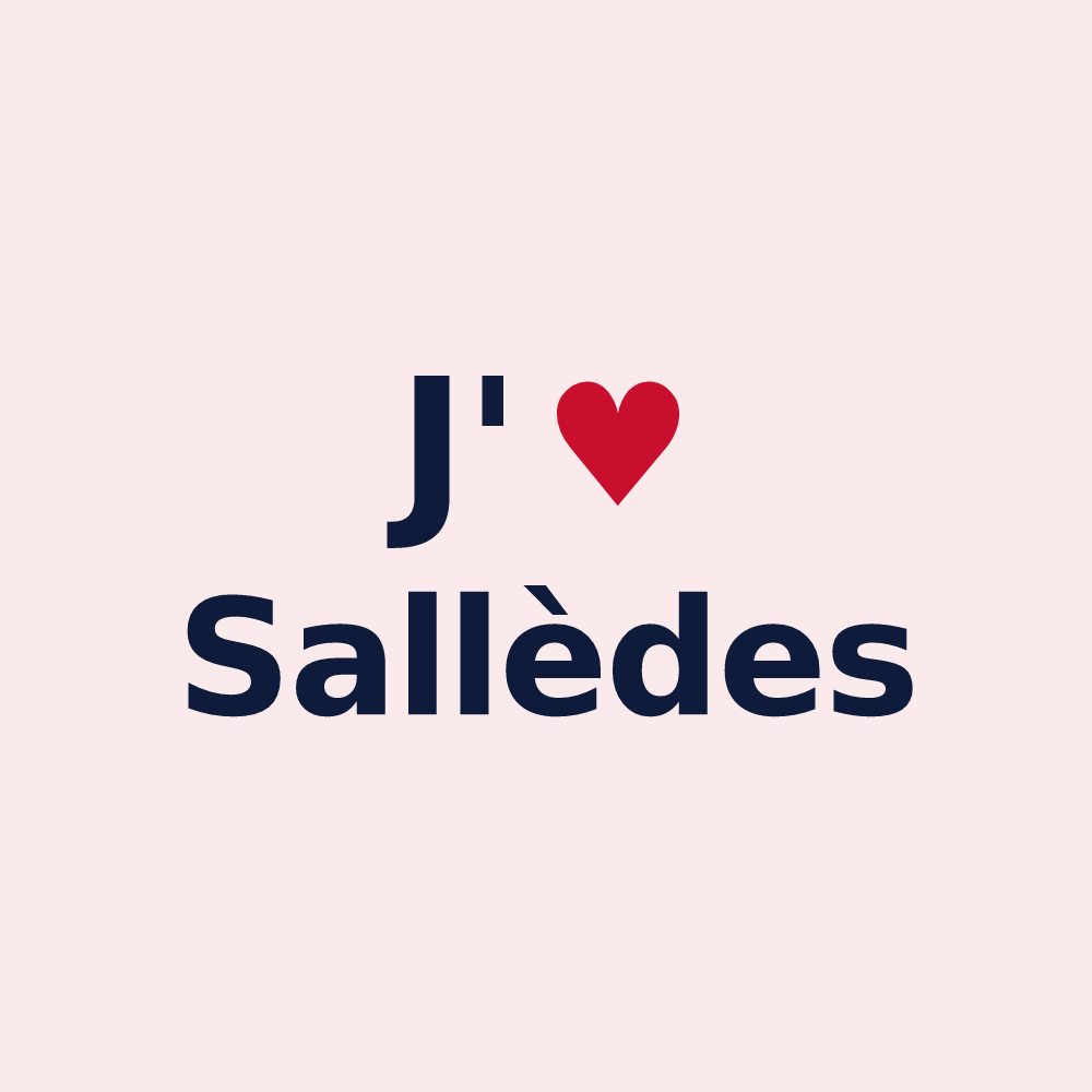 Magnet personnalisé Sallèdes — design J'aime Sallèdes