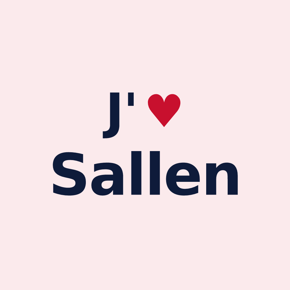 Magnet personnalisé Sallen — design J'aime Sallen