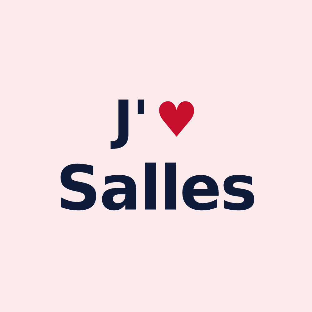 Magnet personnalisé Salles — design J'aime Salles