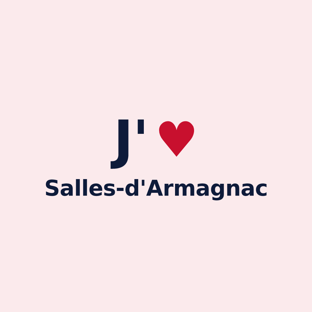 Magnet personnalisé Salles-d'Armagnac — design J'aime Salles-d'Armagnac