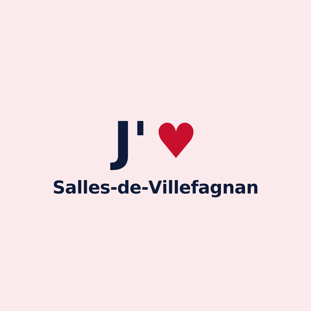Magnet personnalisé Salles-de-Villefagnan — design J'aime Salles-de-Villefagnan