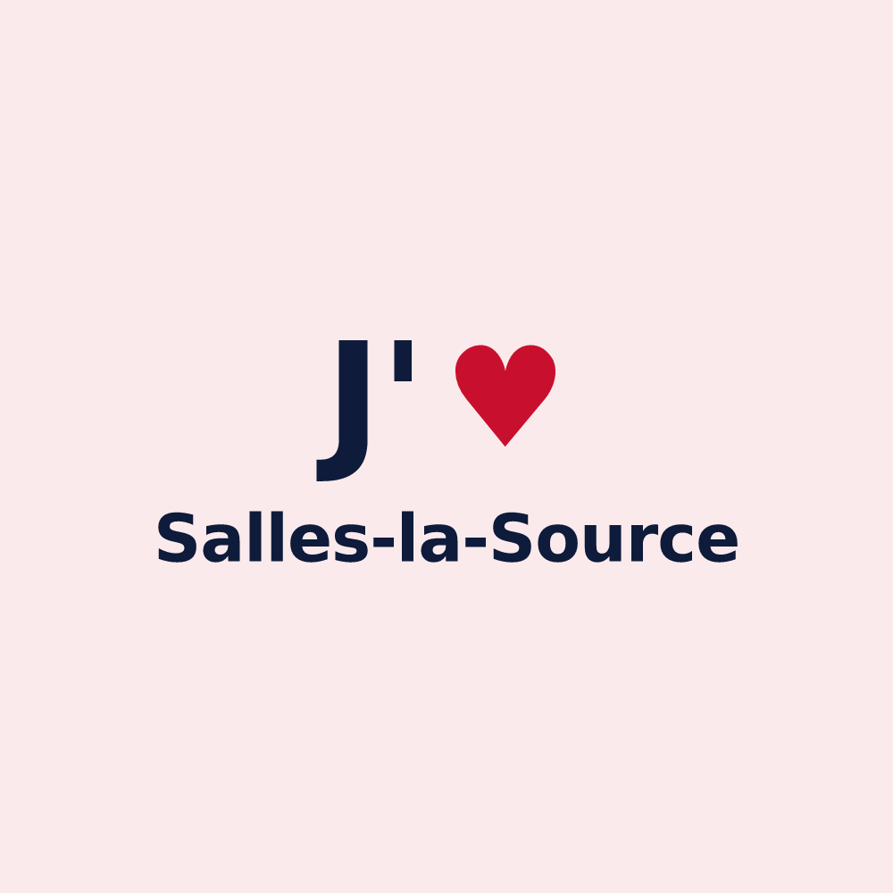Magnet personnalisé Salles-la-Source — design J'aime Salles-la-Source