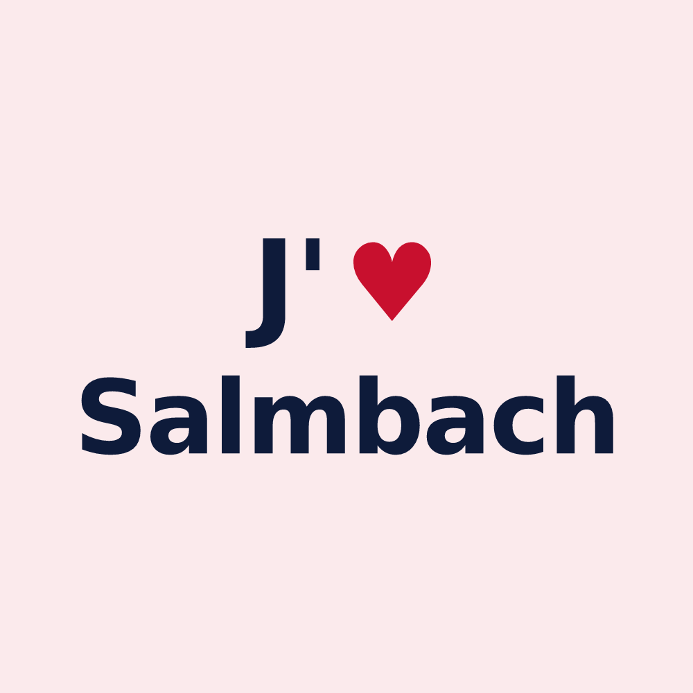 Magnet personnalisé Salmbach — design J'aime Salmbach