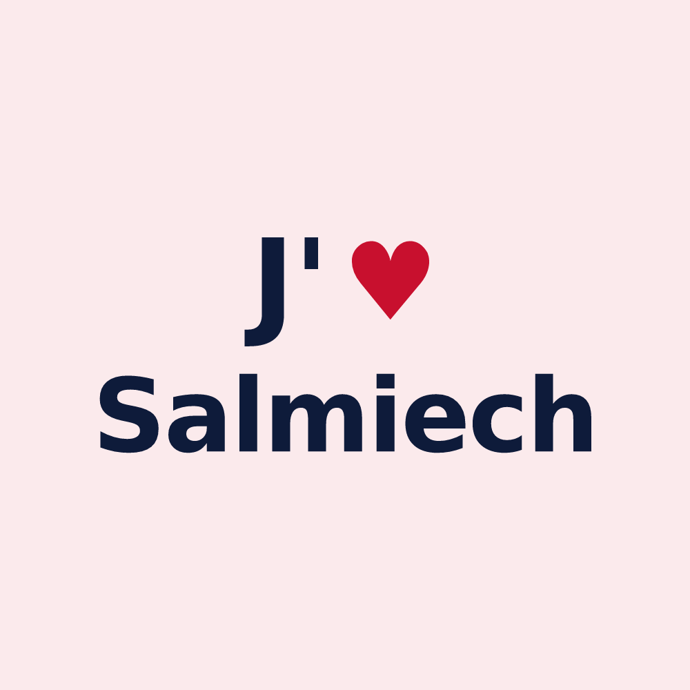 Magnet personnalisé Salmiech — design J'aime Salmiech