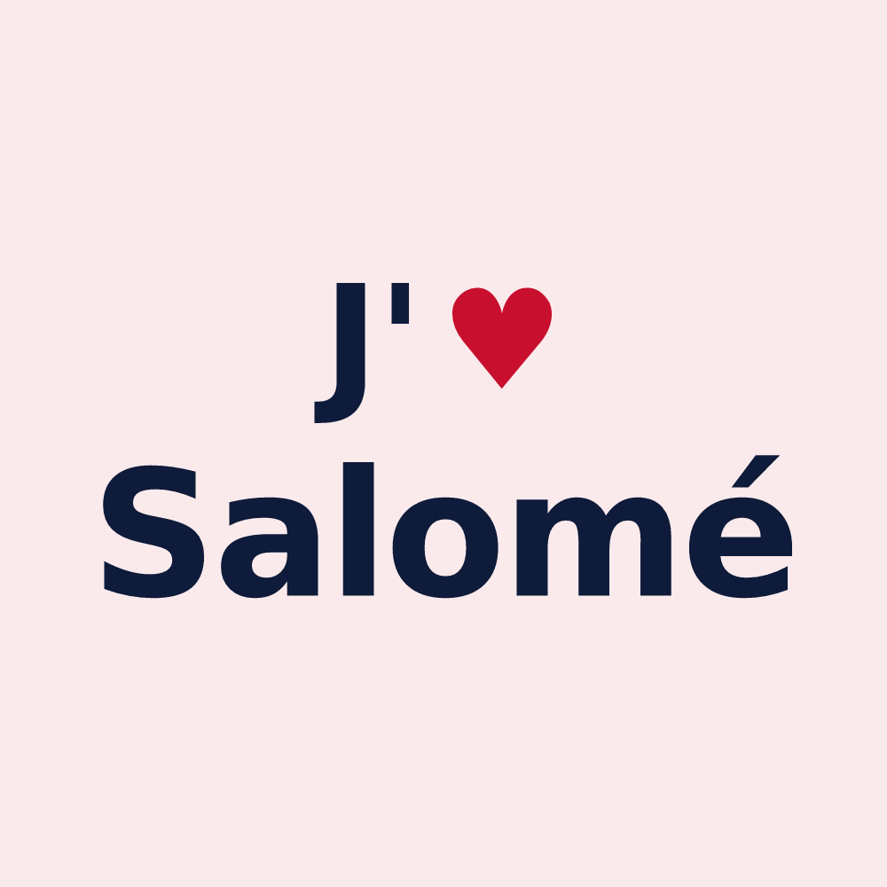 Magnet personnalisé Salomé — design J'aime Salomé