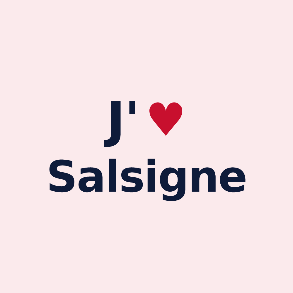 Magnet personnalisé Salsigne — design J'aime Salsigne