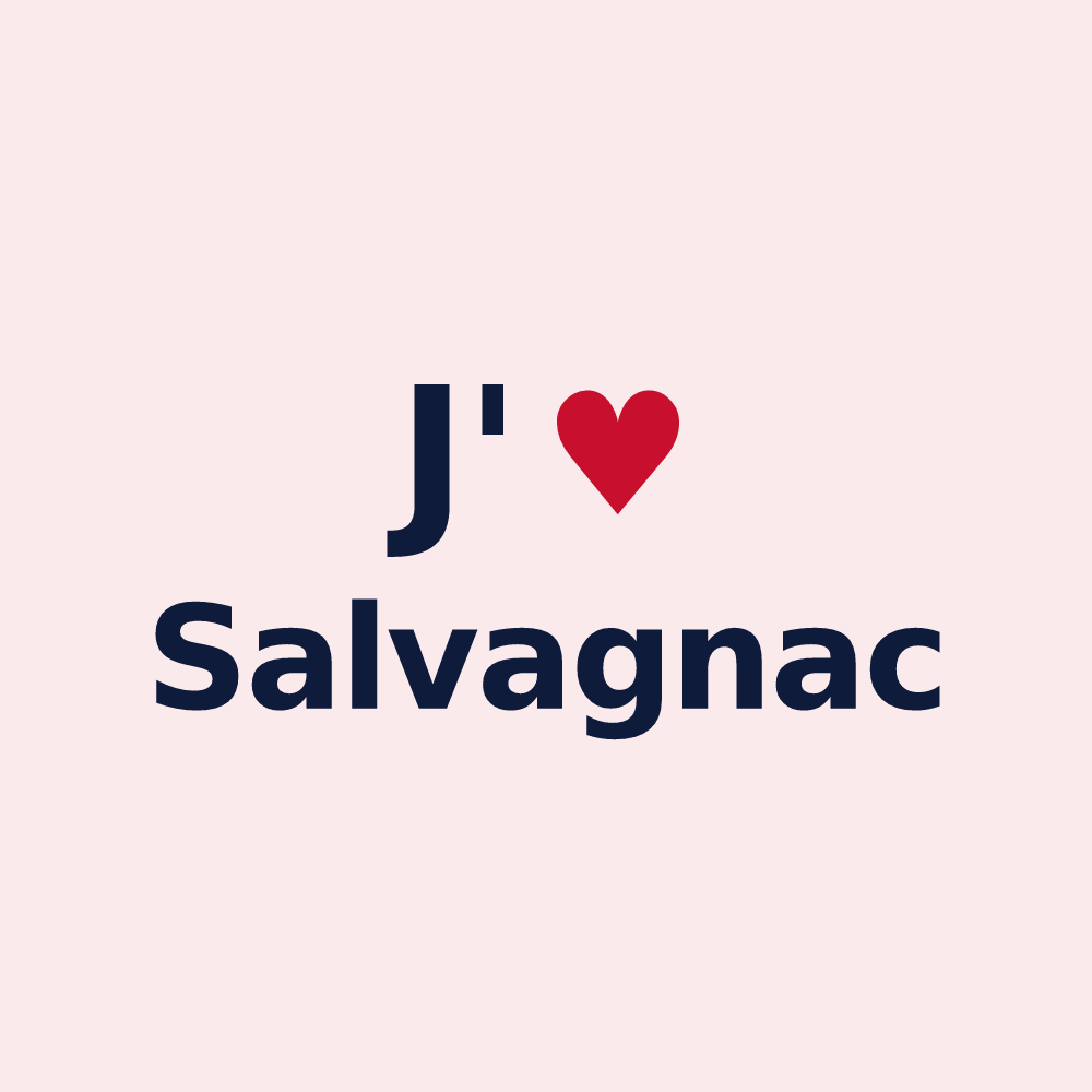 Magnet personnalisé Salvagnac — design J'aime Salvagnac